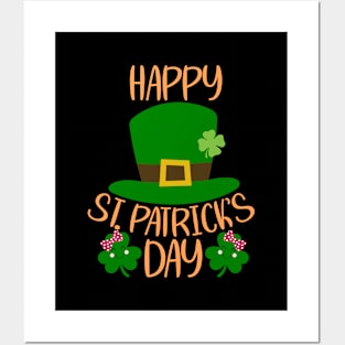 Happy st Patrick's day leprechaun hat Posters and Art